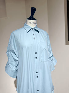 någonstans tuck drape shirt dress
