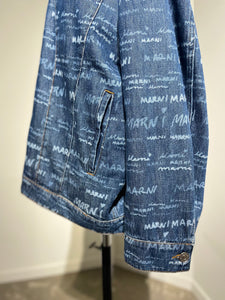 MARNI  GIJD0183A0USCV36 DENIM LOGO JACKET