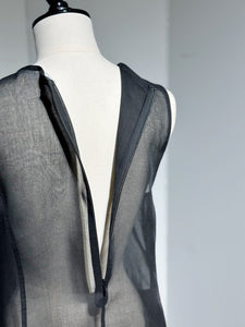 AMOMENTO SHEER LONG DRESS