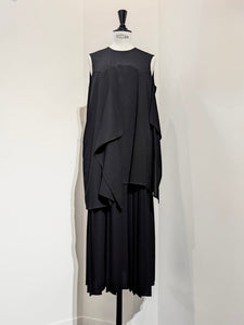 ENFOLD  PEツイル SQUARE DRAPE DRESS