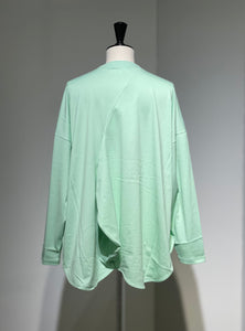 ENFOLD  ASYMMETRY DRAPE LONG-SLEEVES T-SHIRT