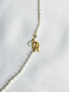 Lemme.  L12306 Mist Pearl Necklace Gold
