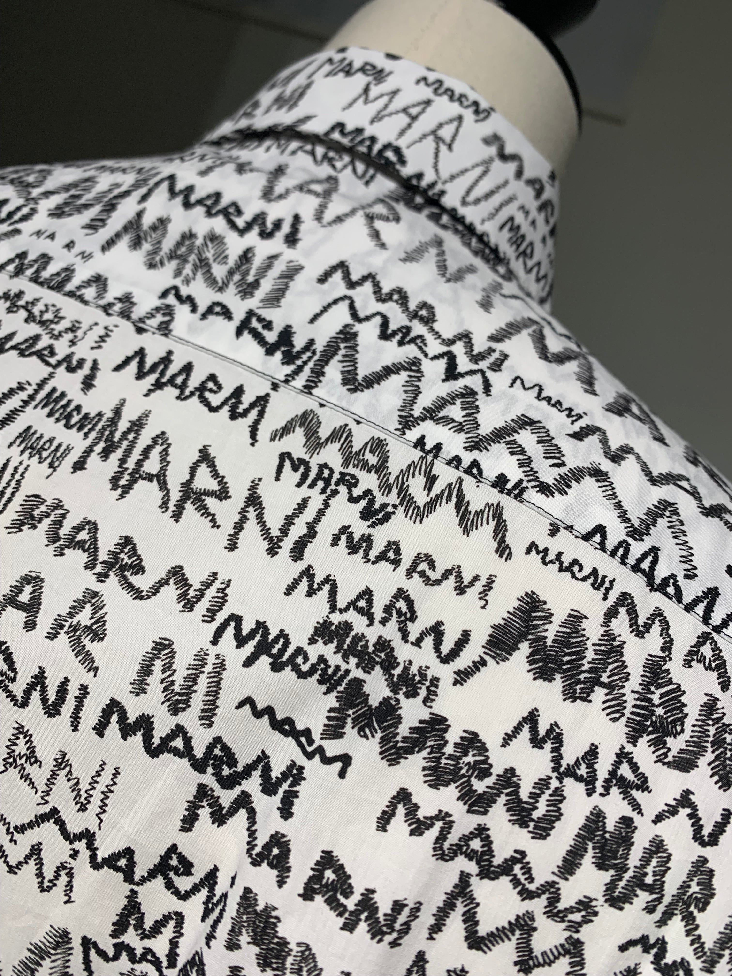 MARNI  CUMU0061A3 PENCIL LOGO POPLIN SHIRT