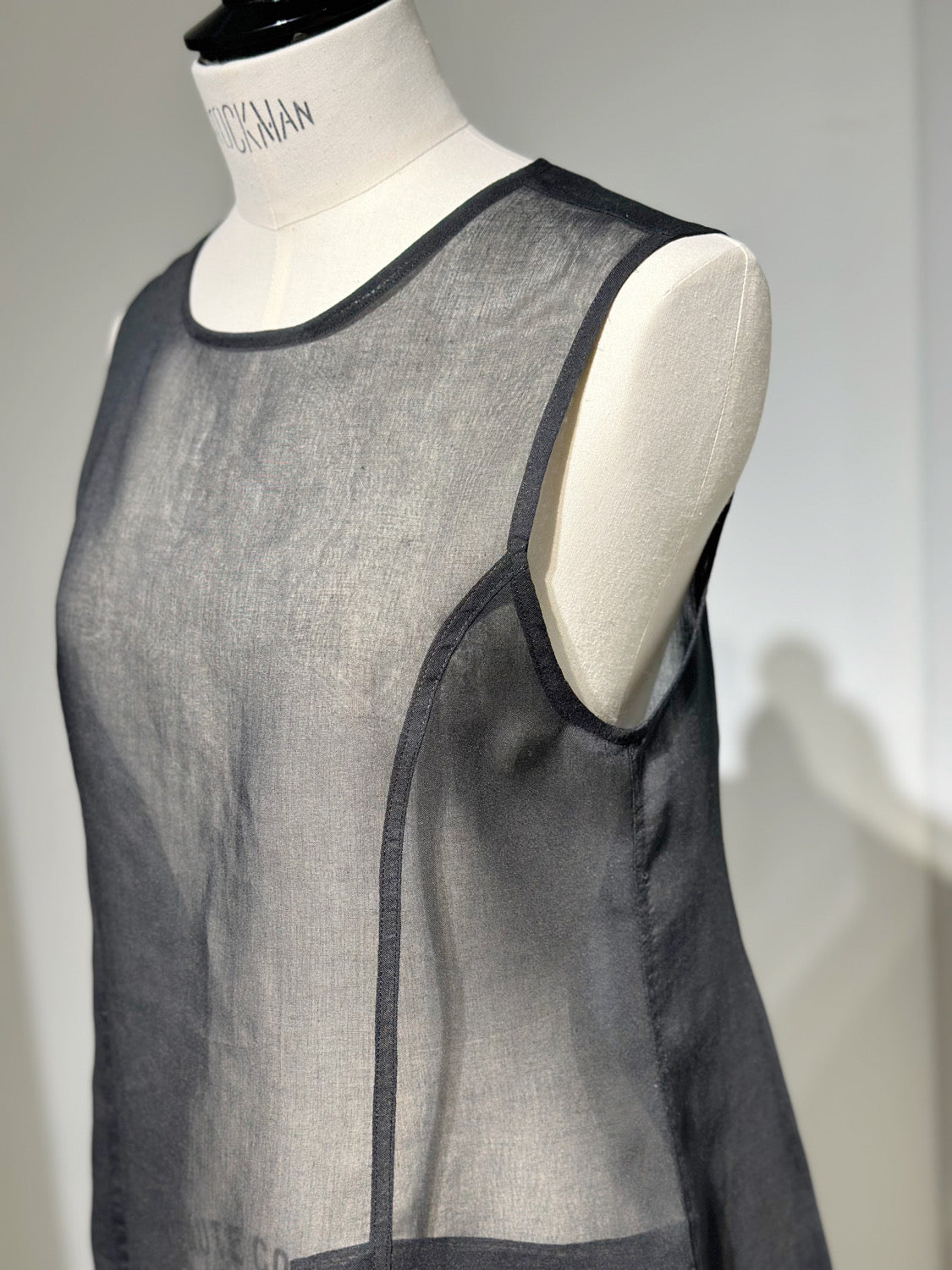 AMOMENTO SHEER LONG DRESS