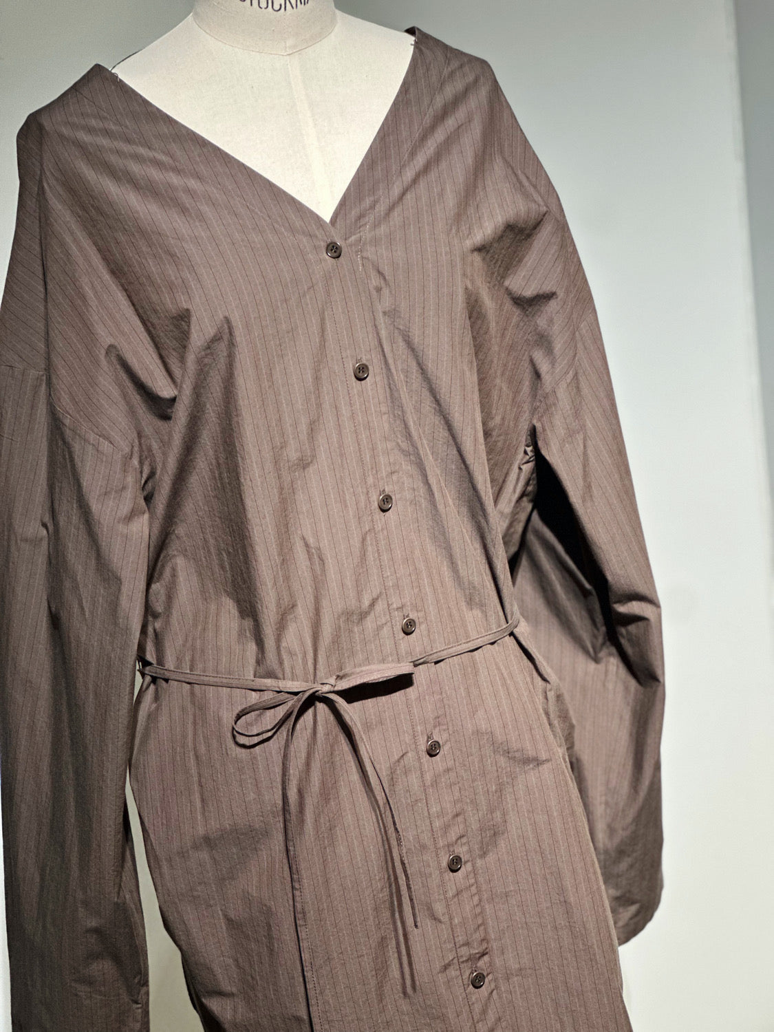 AMOMENTO STRIPE SHIRTS DRESS