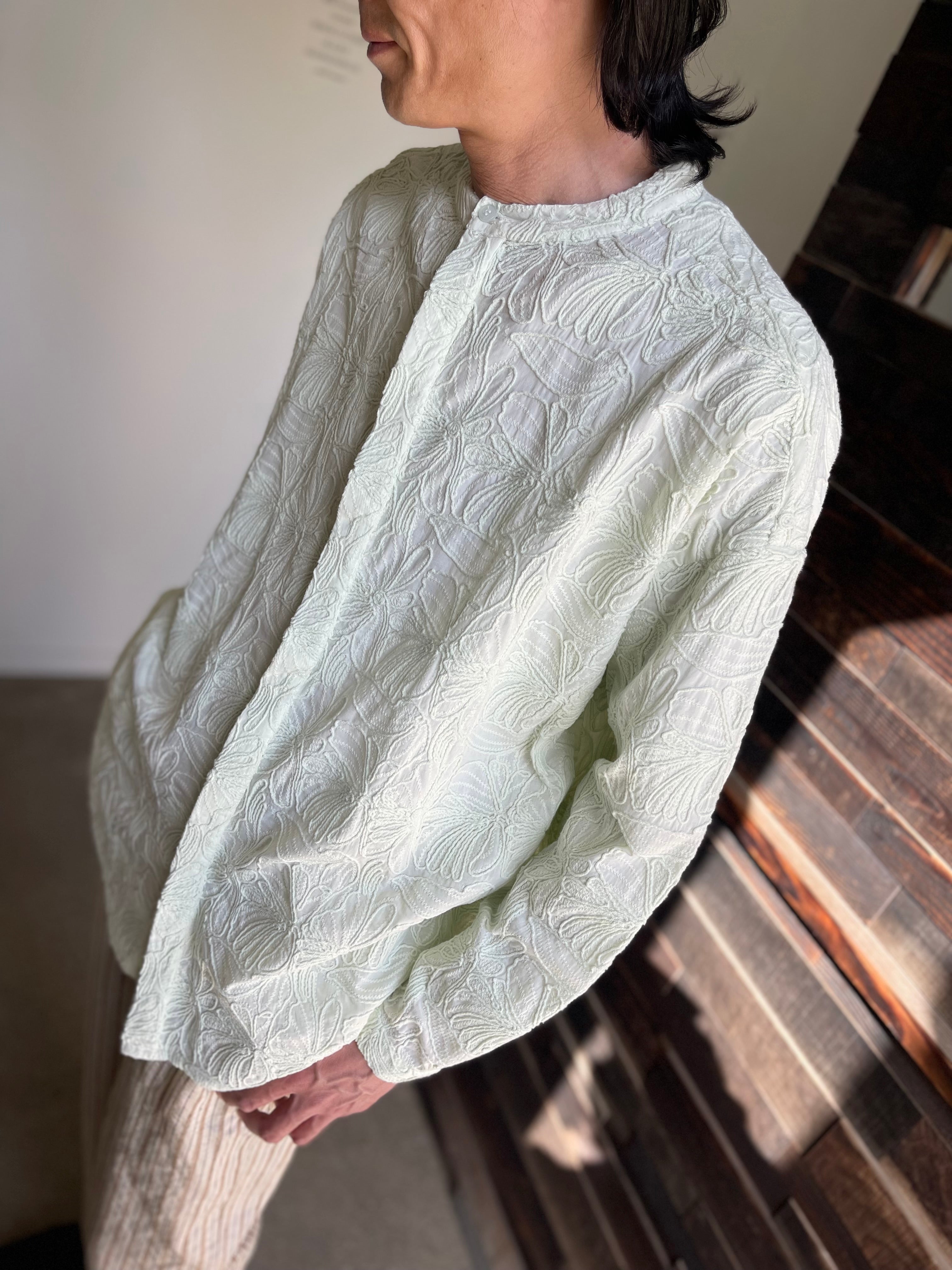SEEALL  SAU63 SH382(l-003) EXTRAOVER BAND COLLAR SHIRTS