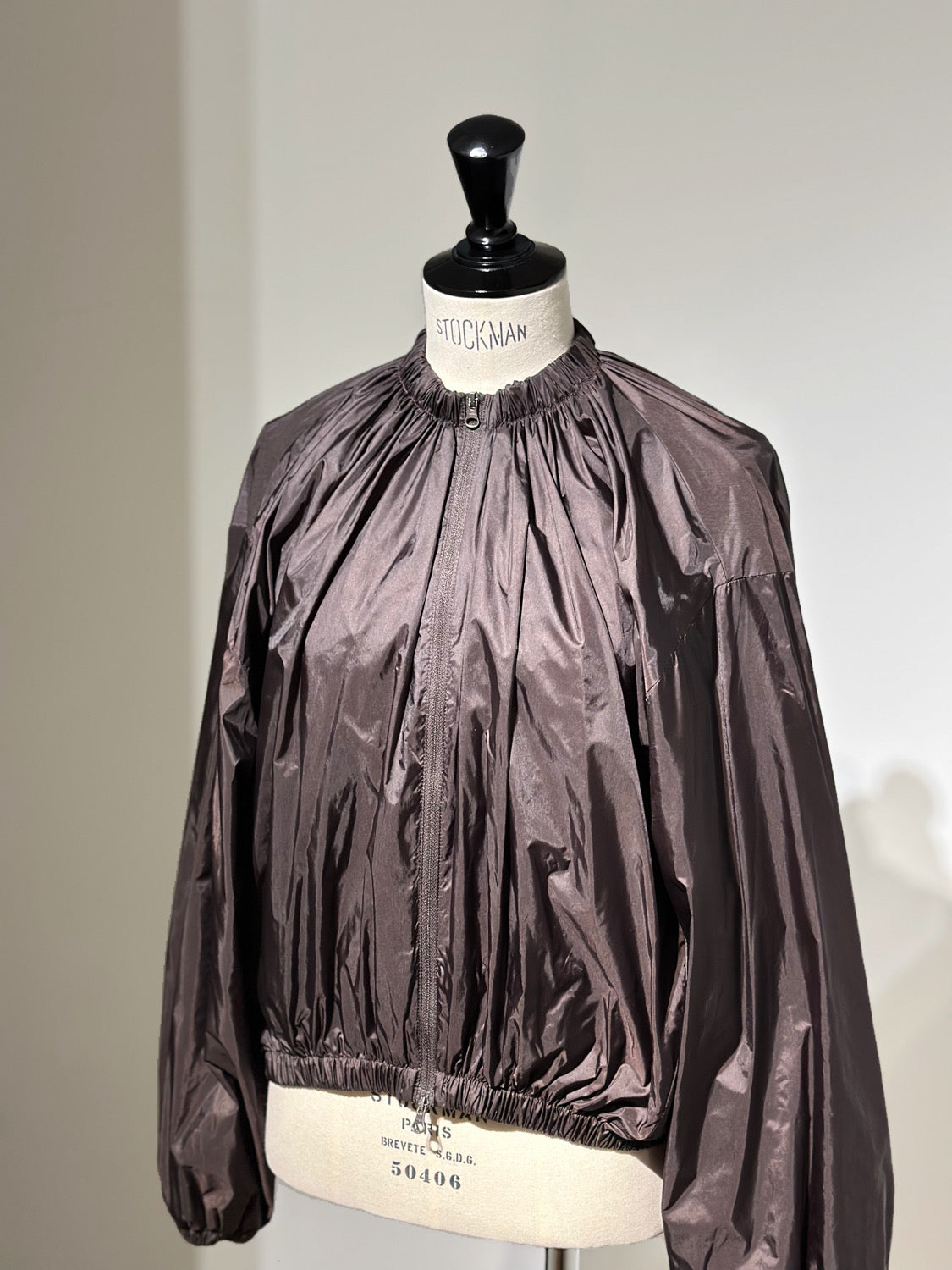 AMOMENTO NECK SHIRRING VOLUME JUMPER