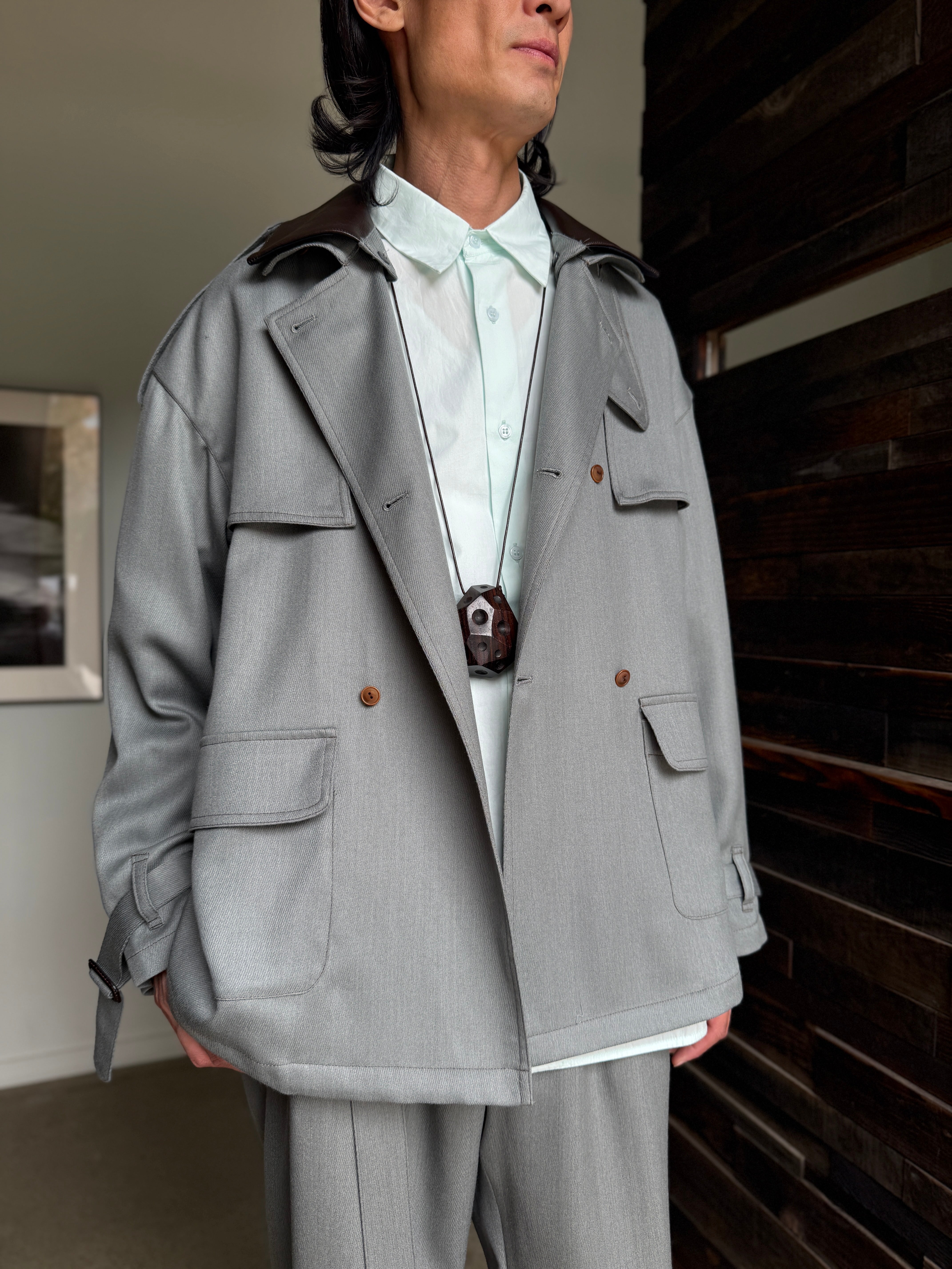 SEEALL  SAU63 CT182(MK-003) OVERSIZED SHORT TRENCH
