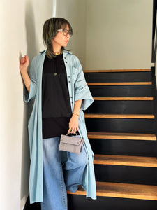 någonstans tuck drape shirt dress