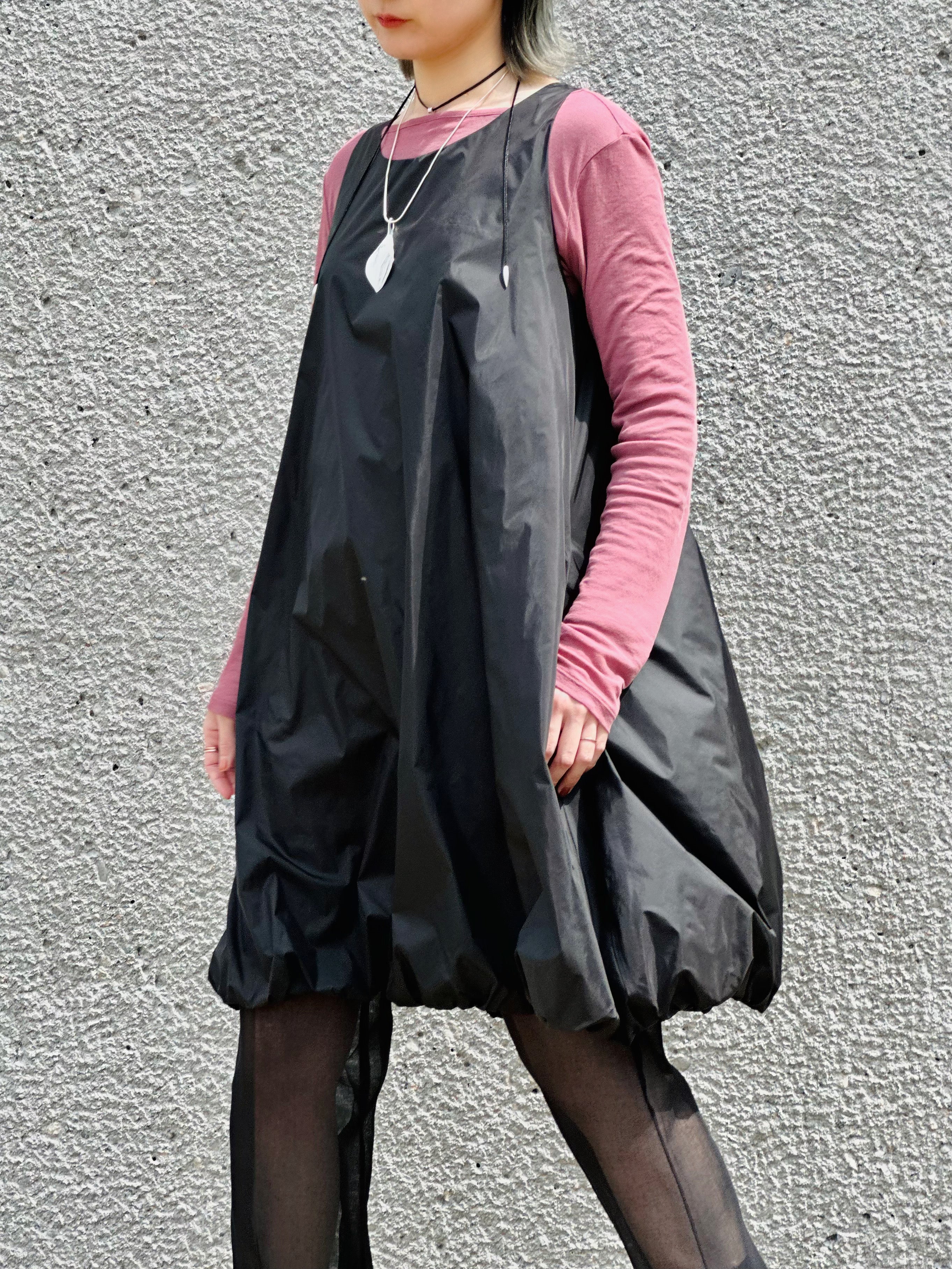 AMOMENTO NYLON VOLUME MINI DRESS