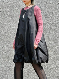 AMOMENTO NYLON VOLUME MINI DRESS
