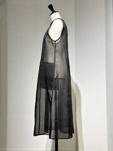 AMOMENTO SHEER LONG DRESS