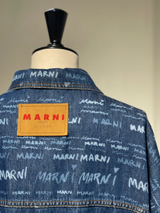 MARNI  GIJD0183A0USCV36 DENIM LOGO JACKET