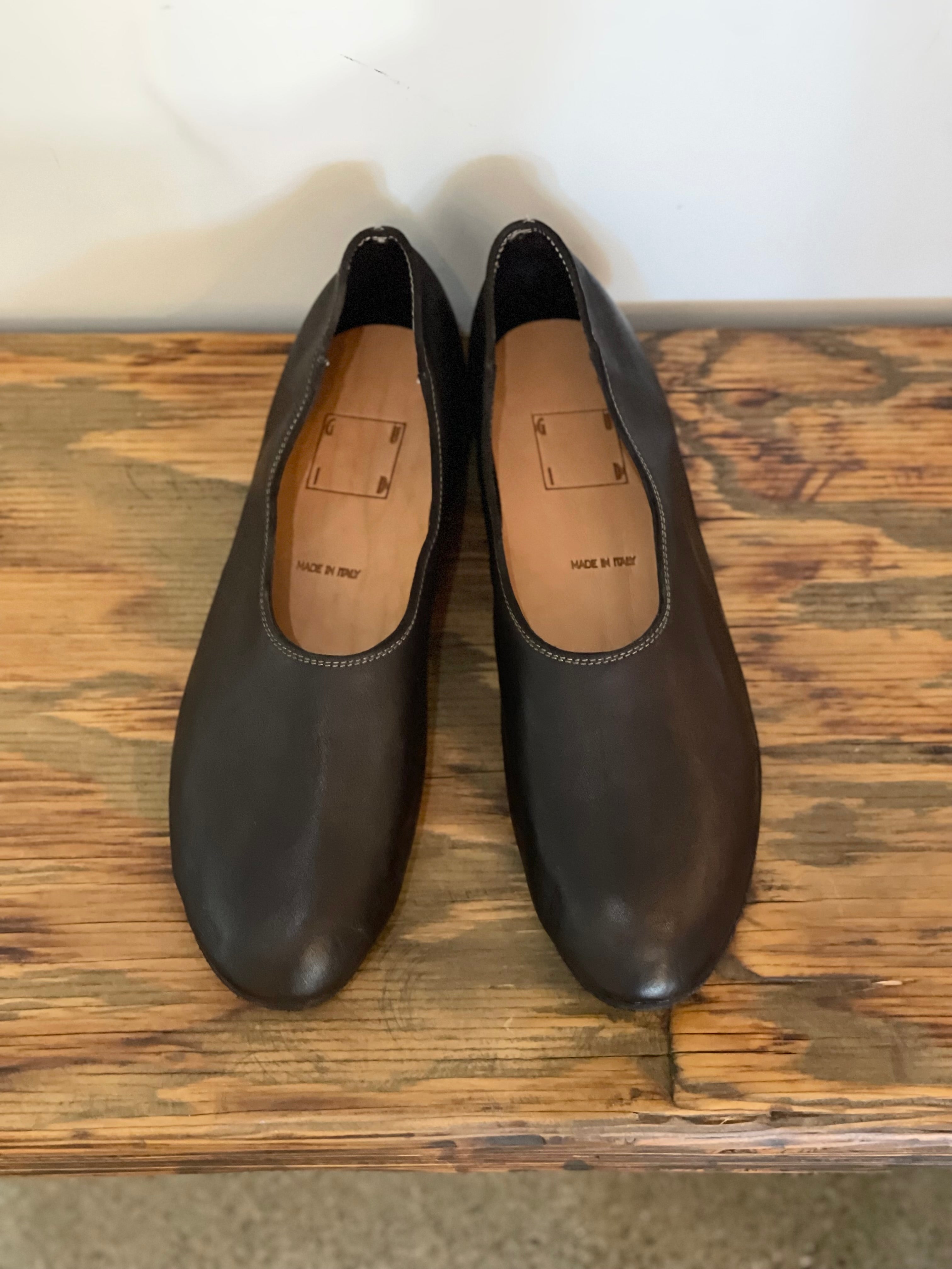 GUIDI　626R  LEATHER BALLERINA