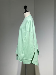 ENFOLD  ASYMMETRY DRAPE LONG-SLEEVES T-SHIRT