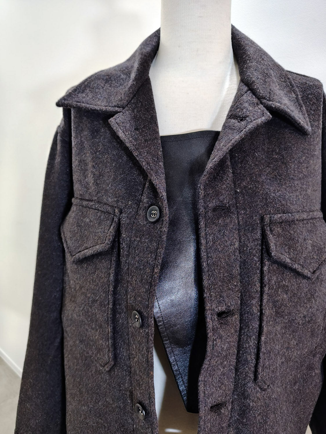 TANAKA DOUBLE POCKET SHIRT (BROWN)