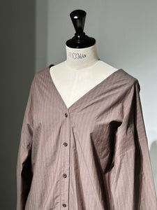 AMOMENTO STRIPE SHIRTS DRESS