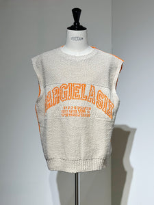 MM⑥ SH0FB0012 カレッジロゴニットジレ