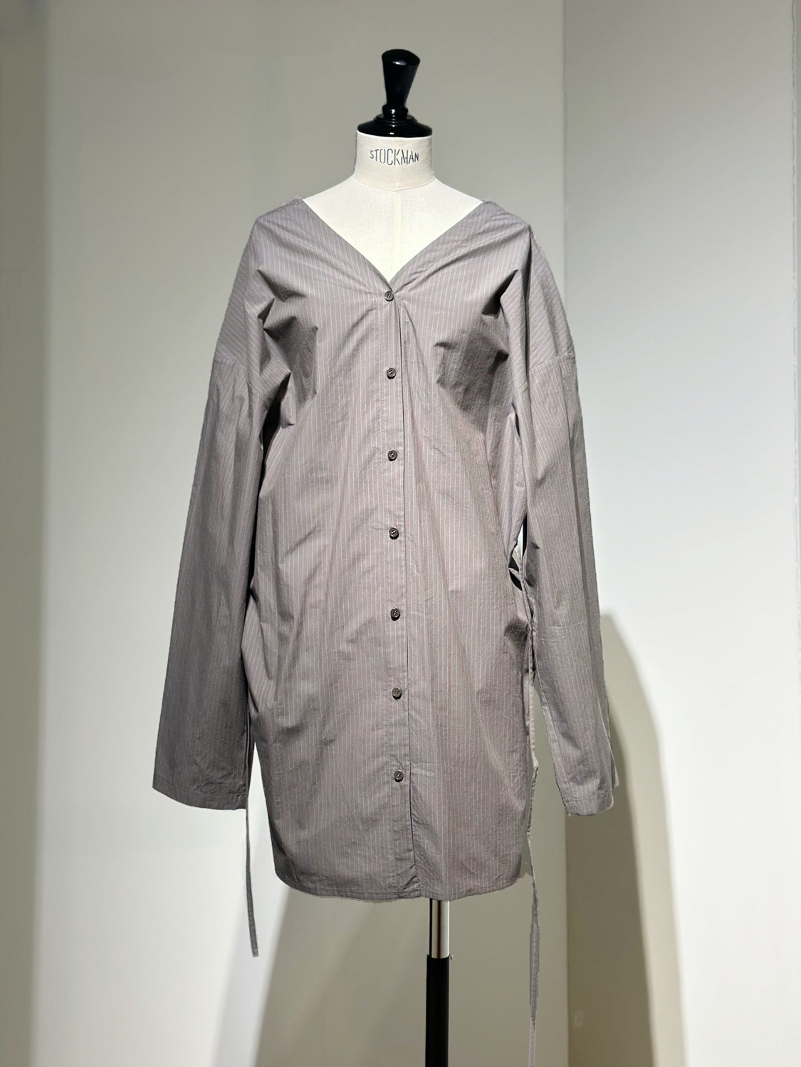 AMOMENTO STRIPE SHIRTS DRESS
