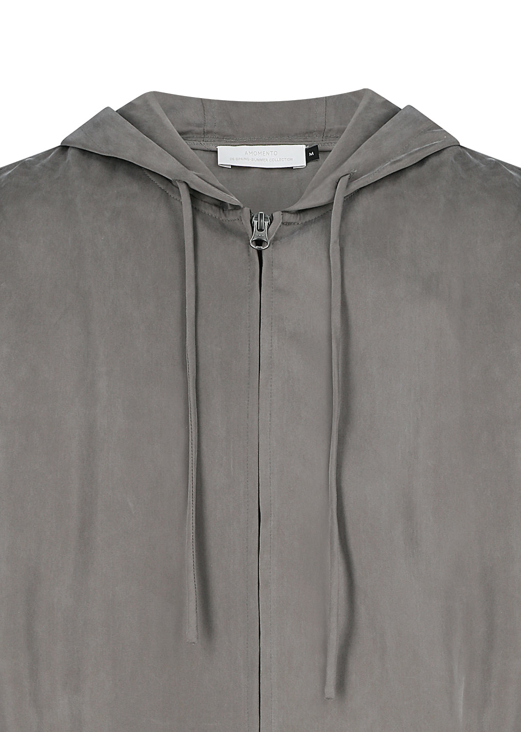 AMOMENTO CUPRO HOOD ZIP UP JUMPER