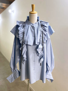 MAISONSPECIAL 2WAY ラッフルフリルブラウス