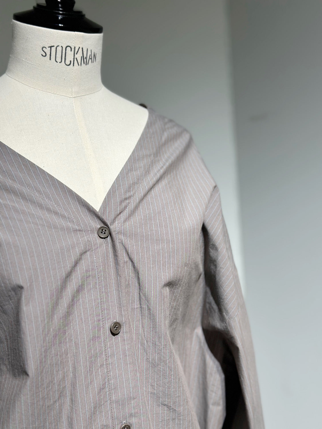AMOMENTO STRIPE SHIRTS DRESS