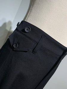 yohji yamamoto  HP-P73-100 WOOL GABARDINE SUSPENDER SLIM PANTS