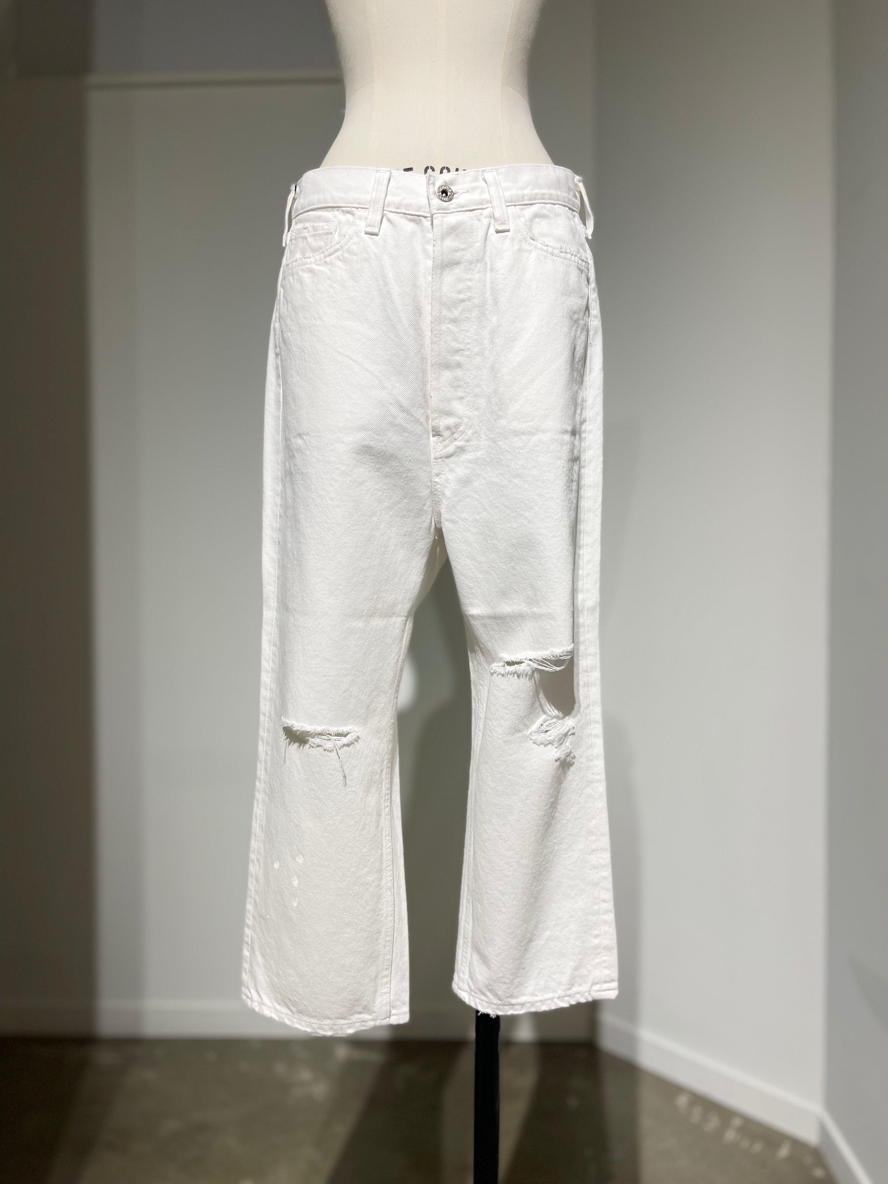 MADISONBLUE  CRASHED SAROUEL PT DENIM(WHITE)