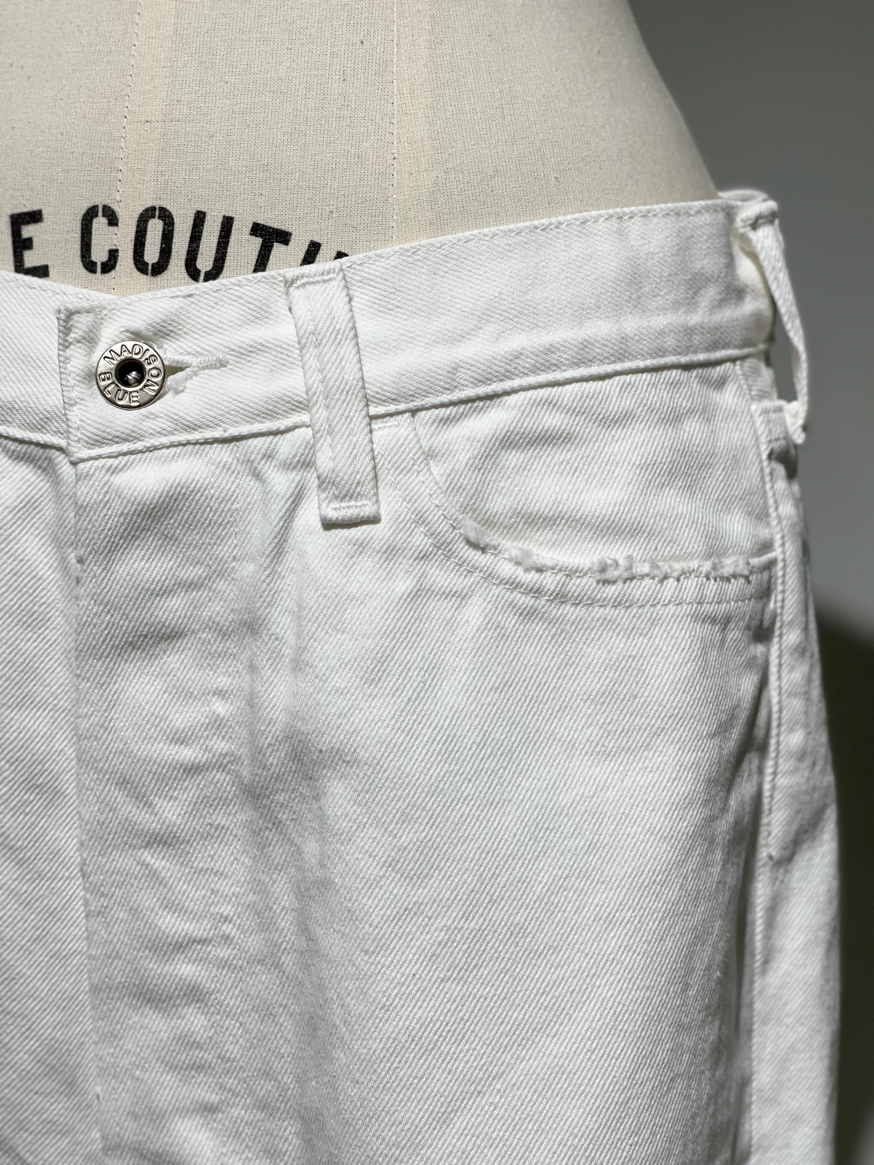 MADISONBLUE  CRASHED SAROUEL PT DENIM(WHITE)