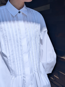 ENFOLD  RANDOM‐TUCK SHIRT