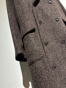 SEEALL  SAU51 CT182 (KZ-001) SEMI DOUBLE BREASTED OVERCOAT