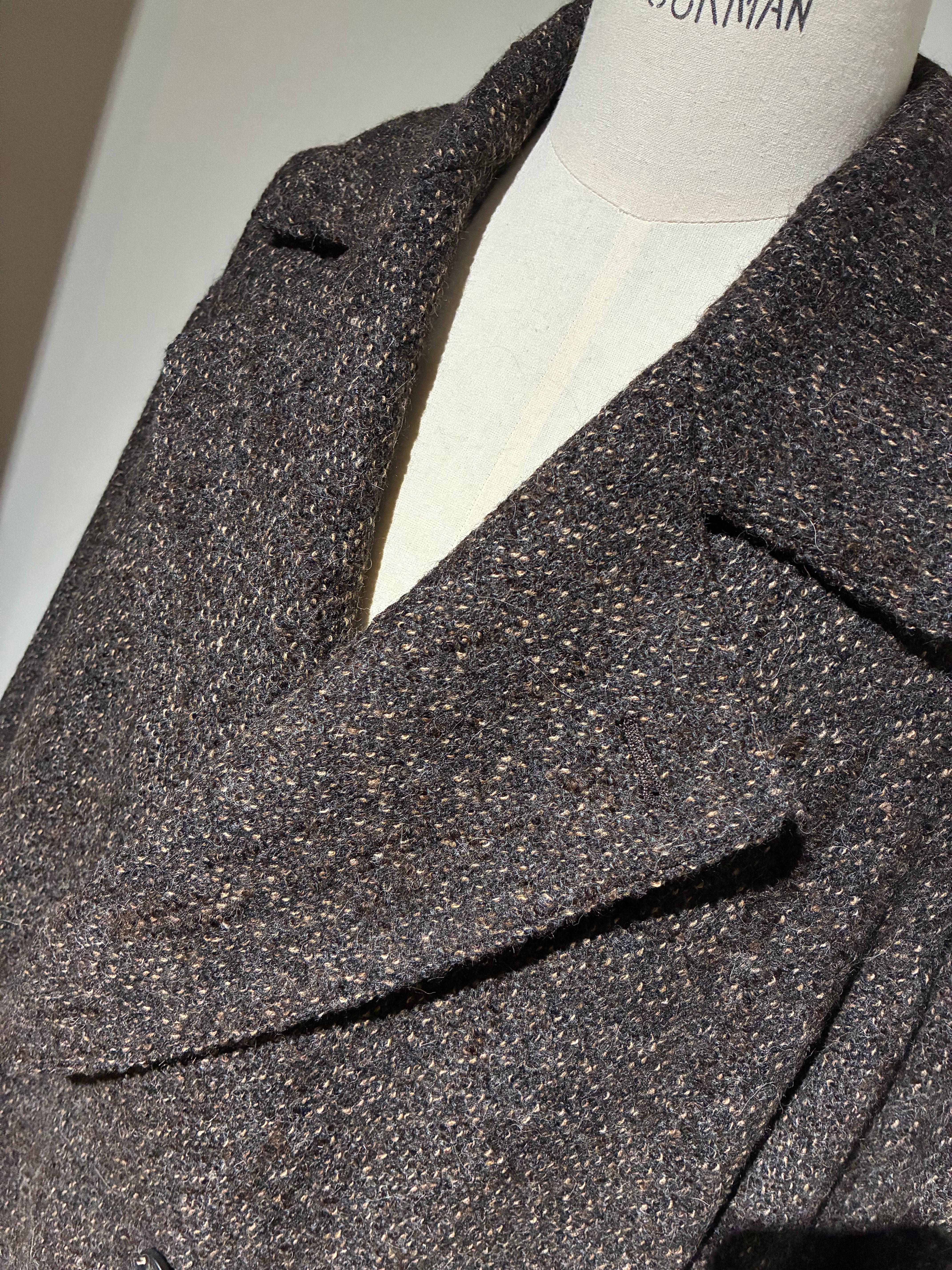 SEEALL  SAU51 CT182 (KZ-001) SEMI DOUBLE BREASTED OVERCOAT