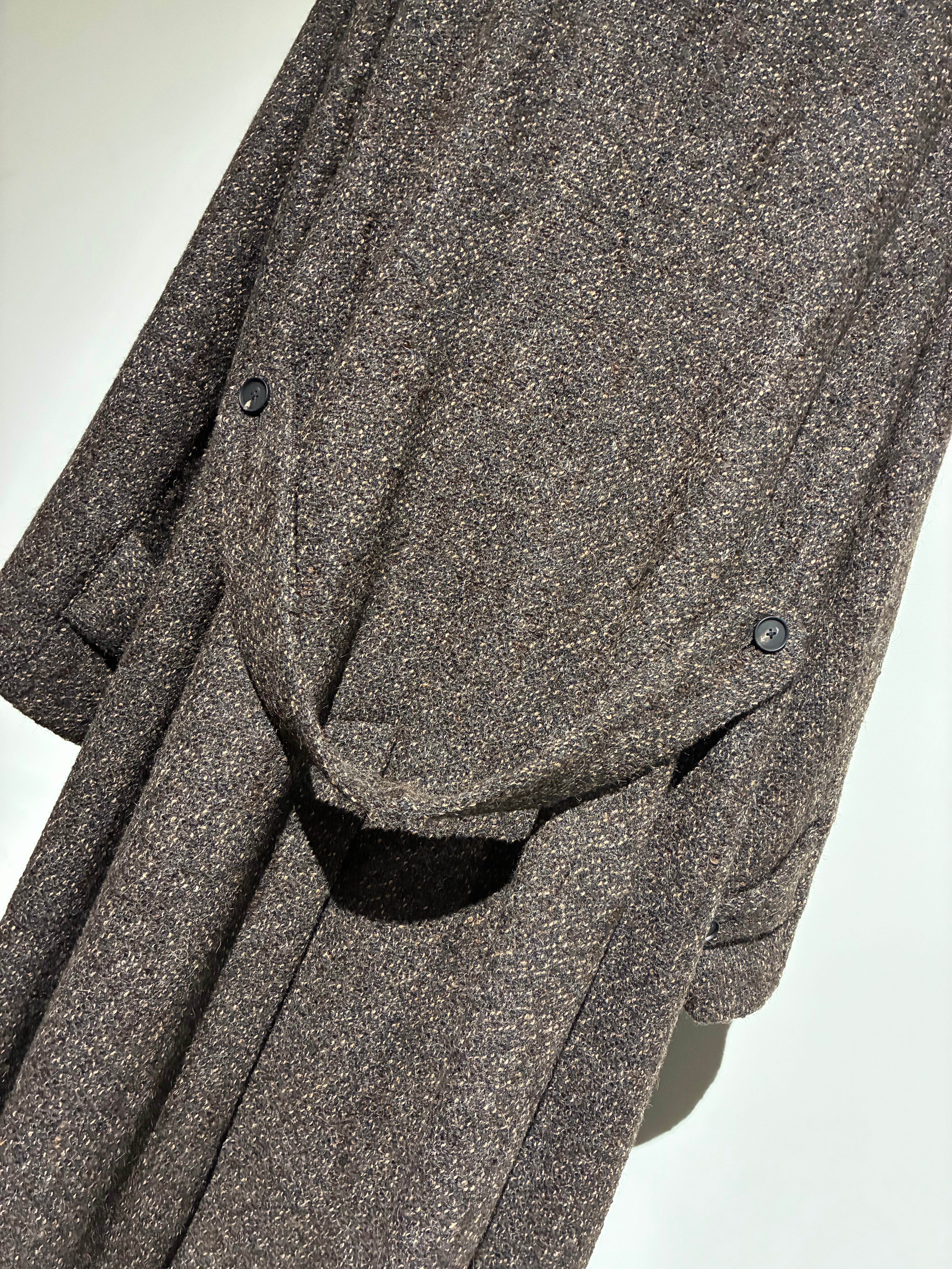 SEEALL  SAU51 CT182 (KZ-001) SEMI DOUBLE BREASTED OVERCOAT
