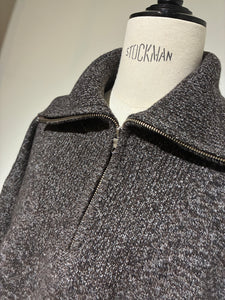SEEALL  SAU51 KJ686M YAK WOOL MELANGE ZIP PULL SWEATER