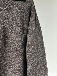 SEEALL  SAU51 KJ686M YAK WOOL MELANGE ZIP PULL SWEATER