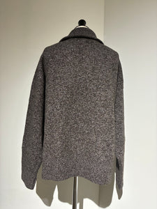 SEEALL  SAU51 KJ686M YAK WOOL MELANGE ZIP PULL SWEATER