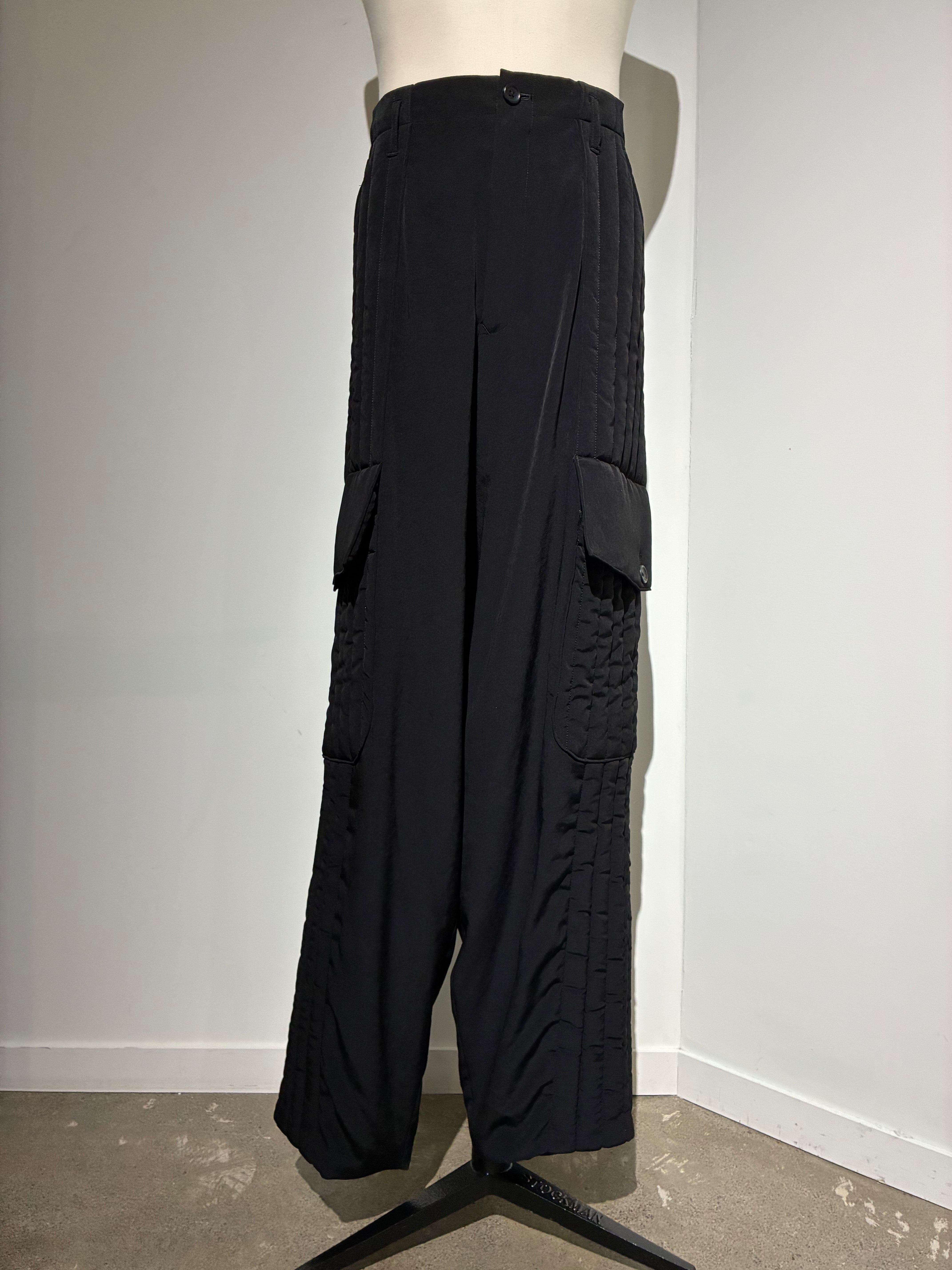 yohji yamamoto HL-P16-836 Ta TUXEDO OUT POCKET PADDED PANTS