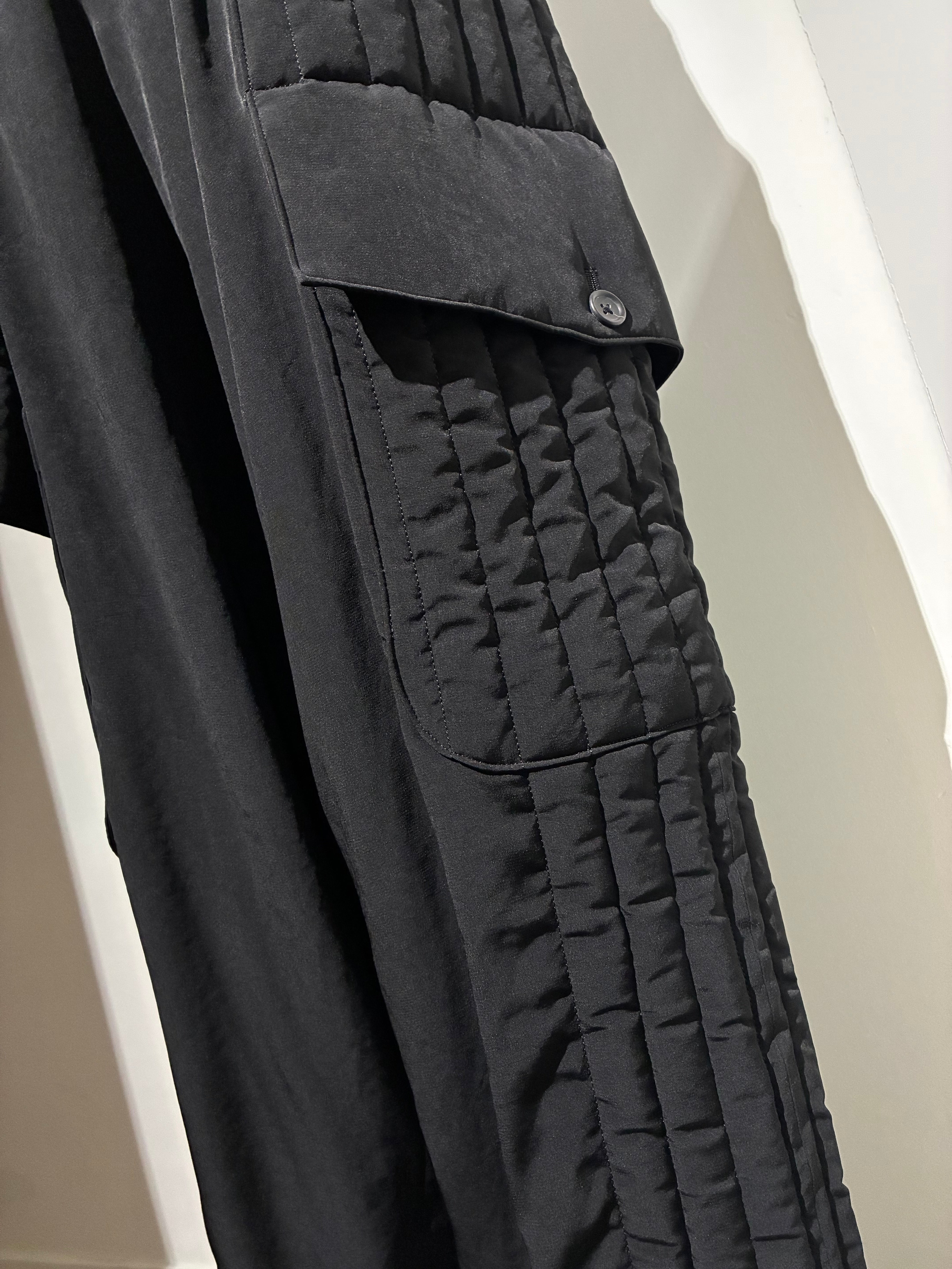 yohji yamamoto HL-P16-836 Ta TUXEDO OUT POCKET PADDED PANTS
