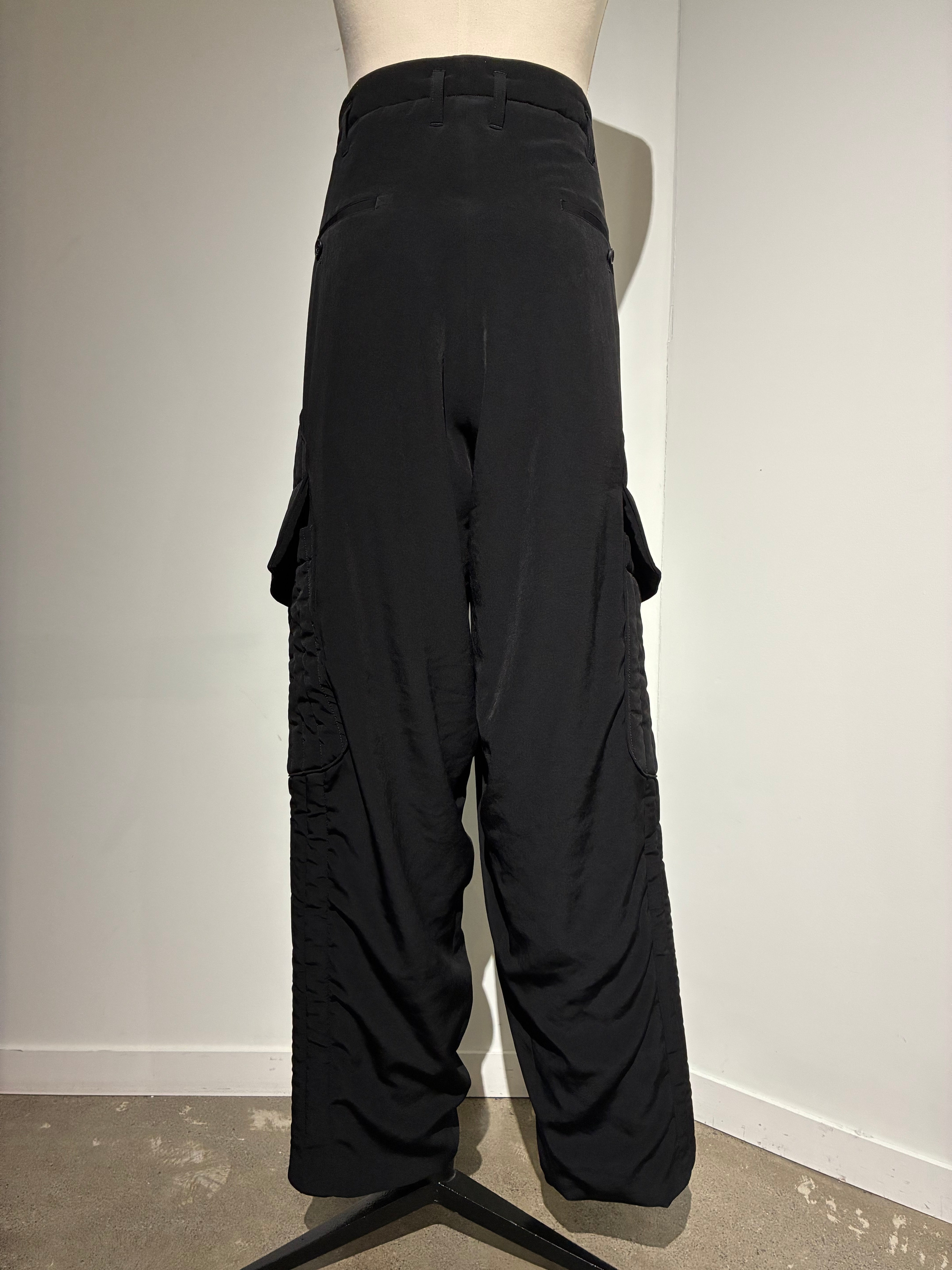 yohji yamamoto HL-P16-836 Ta TUXEDO OUT POCKET PADDED PANTS