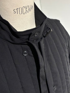 yohji yamamoto HL-B14-215 CELLULOSE LAWN DOUBLE FRONT PADDED BLOUSE