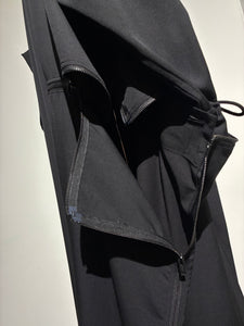 yohji yamamoto HL-C03-100 WOOL GABARDINE CROSS SHAPED ZIPPER COAT