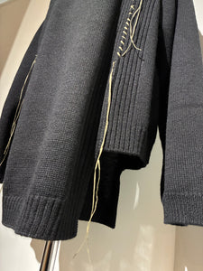 yohji yamamoto HL-K25-196 5G1P EMBROIDERY PLAIN STITCH EMBROIDERY ROUND NECK PO