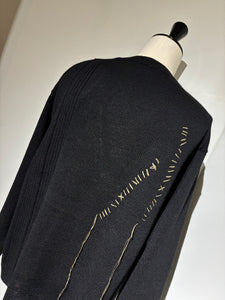yohji yamamoto HL-K25-196 5G1P EMBROIDERY PLAIN STITCH EMBROIDERY ROUND NECK PO