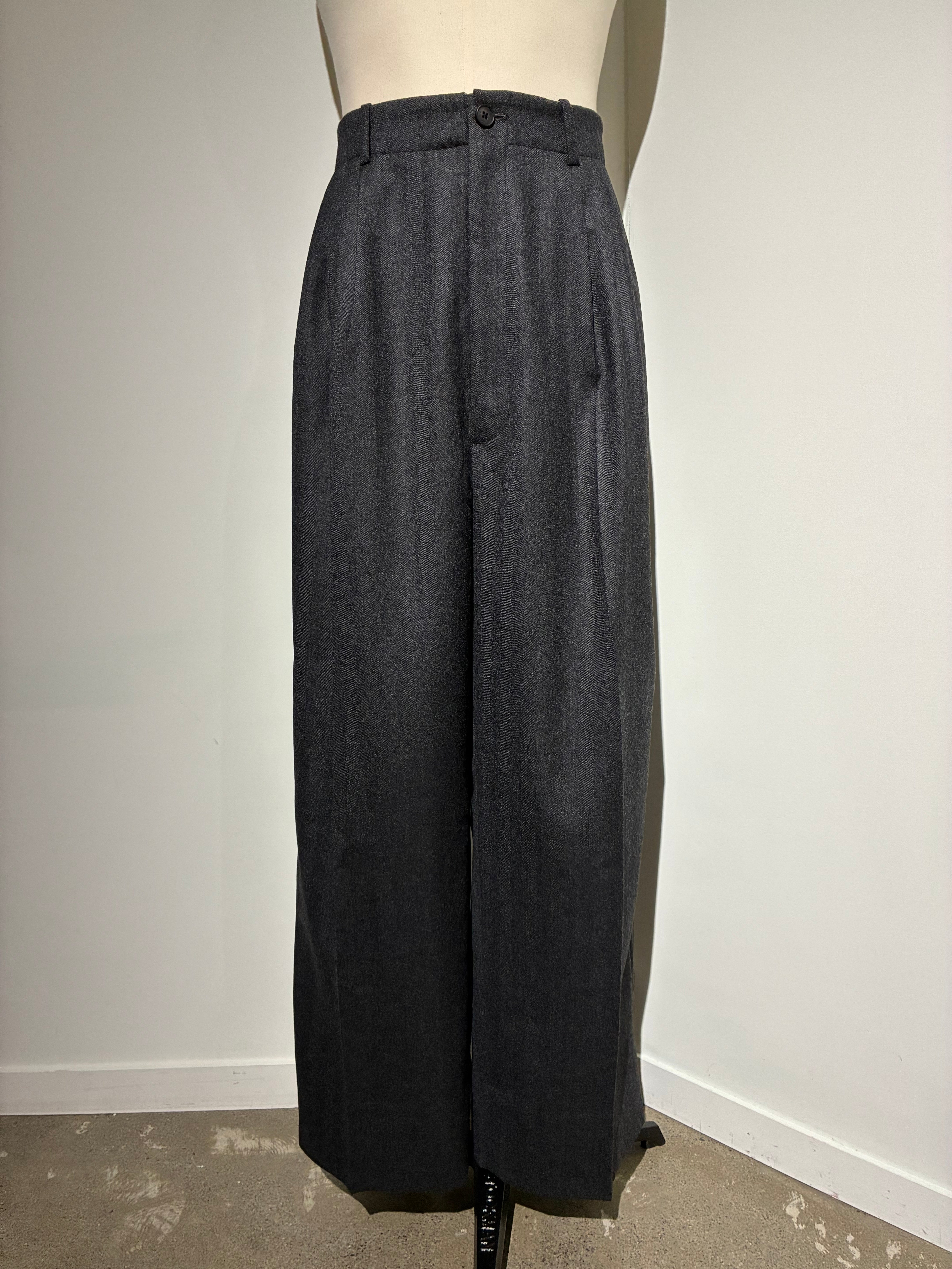 nonnotte N-25A-038 Draping 5-Tuck Wide Trousers