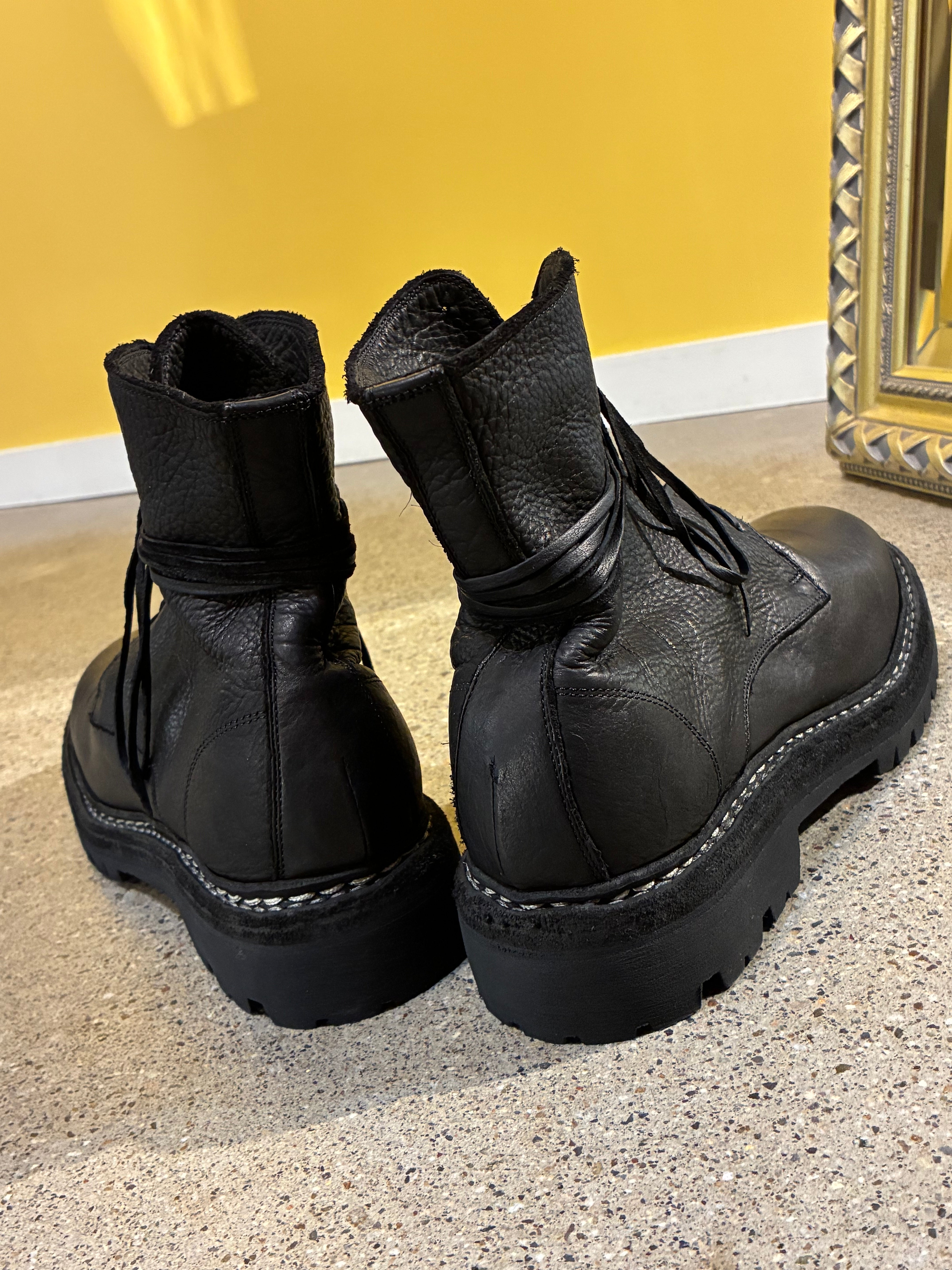 GUIDI 795V_N LACE UP BOOTS( BISON FULL GRAIN)