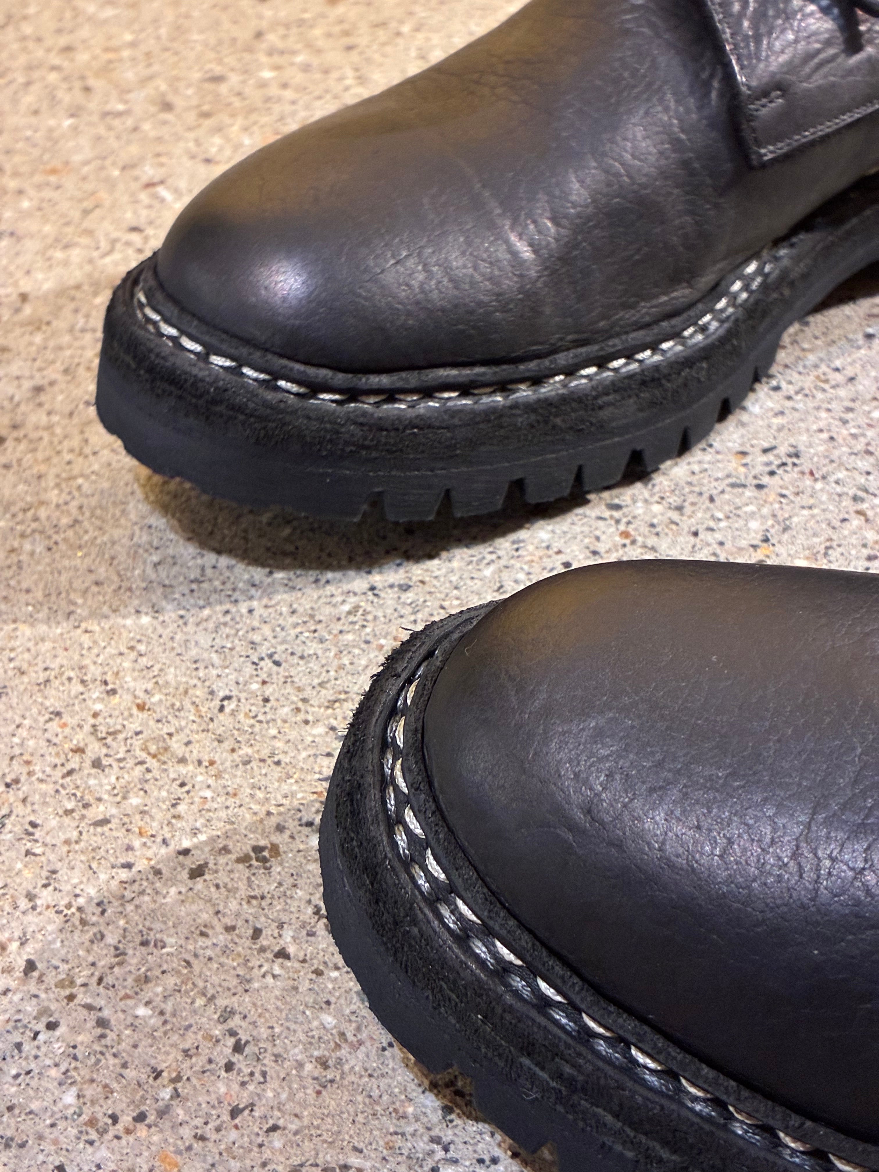 GUIDI 795V_N LACE UP BOOTS( BISON FULL GRAIN)