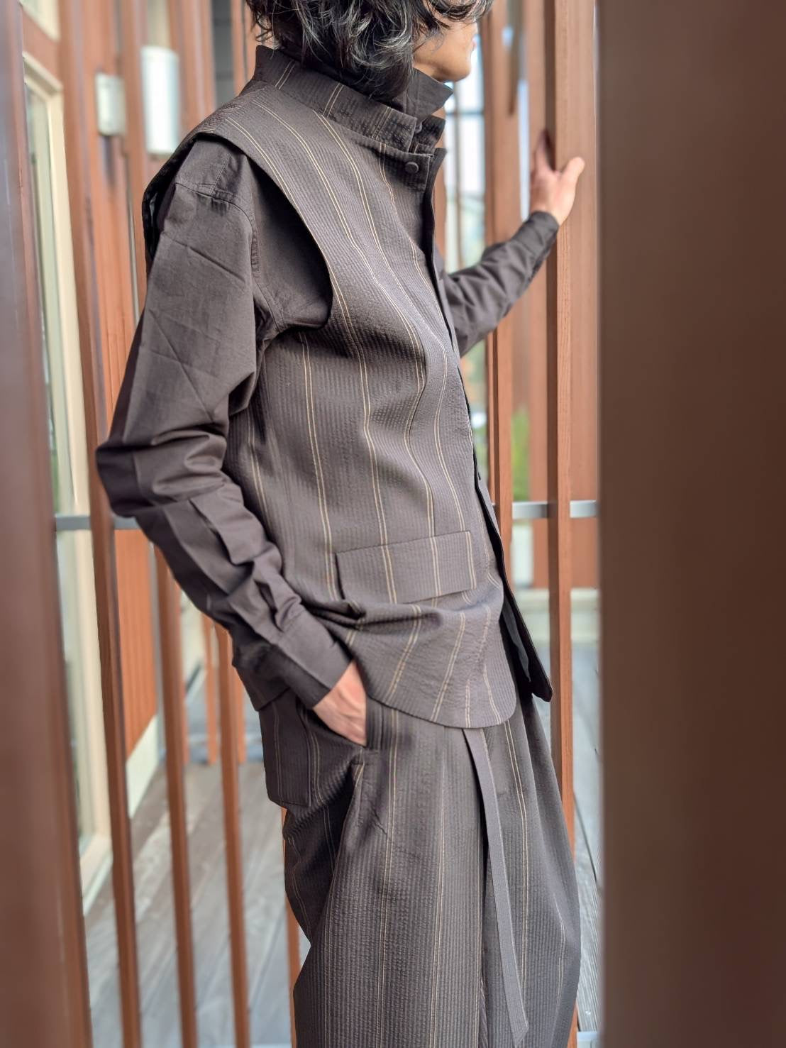 SEEALL  SAU63 GL181 (MK-001) STAND COLLAR GILET