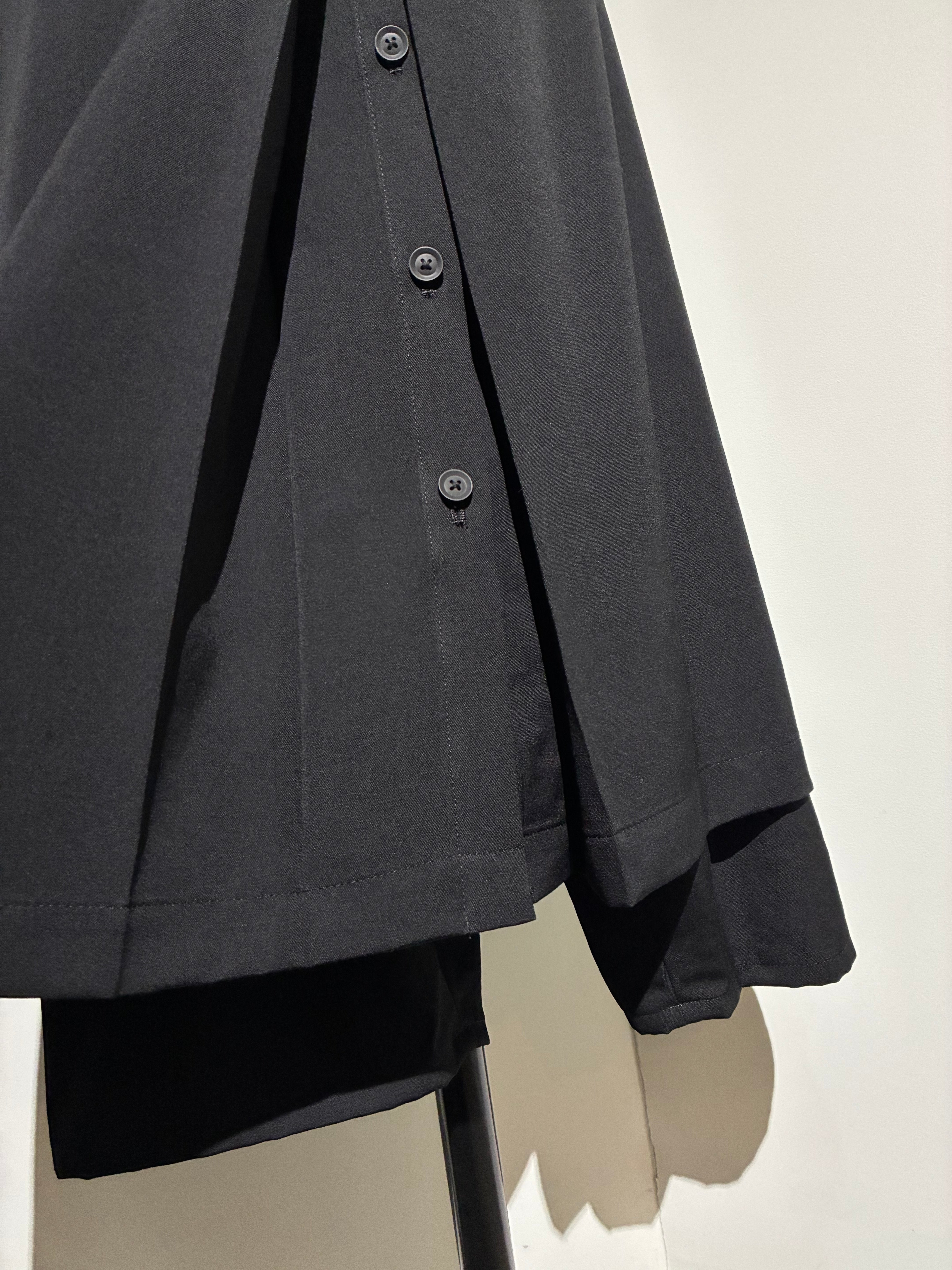 yohji yamamoto HK-P08-100-2 WOOL GABARDINE STANDARD WRAP PANTS