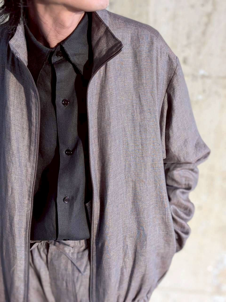 GABRIELA COLL GARMENTS NO.261 LINEN ZIPPER JACKET