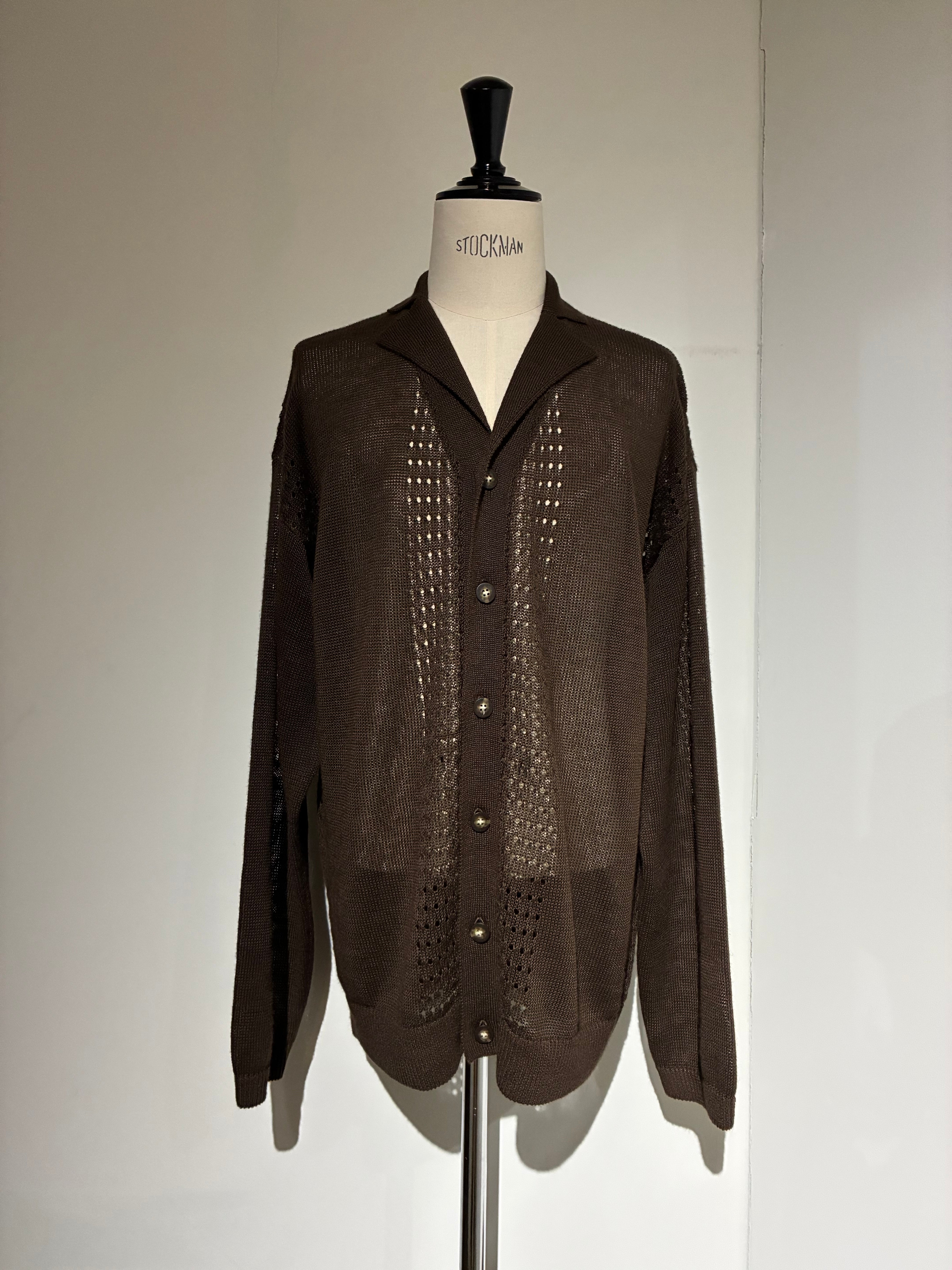 SEEALL  SAU63 KJ685 MESH KNIT CARDIGAN(RAMIE)